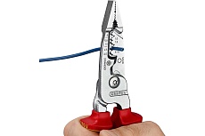 Инструмент для зачистки гармонизированных европейских кабелей Knipex из закаленной стали, хром, двухкомпонентные диэлектрические ручки KN-1376200ME