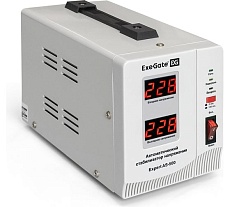 Стабилизатор напряжения Exegate Expert AS-500 500ВА, вход 140-260В, двойная цифр. индикация вход вых. напряжения, выход 220В-8%, КПД 98%, 5 уровней защиты, заде 291720