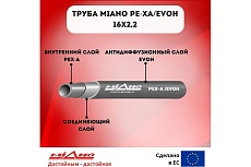 Труба для отопления Miano Pe-Xa/EVOH 16x2,2 СЕРАЯ (в бухтах по 200м) КОРОБКА MPEX1622200A