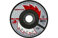 Круг лепестковый торцевой КЛТ1 125x22.23 мм, P100, по металлу и дереву Abraflex FLDH20D125P100