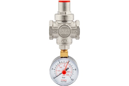 Редуктор давления PROFACTOR поршневой, c манометром 3/4" PF PRV 251.20G