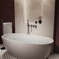 Смеситель для ванны Vincea Villa VTFW-1VL1GM вороненая сталь