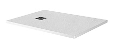 Поддон для душа BelBagno TRAY-MR-UNO-AH-100/80-35-W-NO 100x80 белый, накладка черный