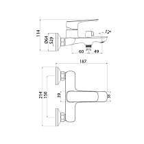 Смеситель для ванны Iddis Sign SIGSB02i02WA хром