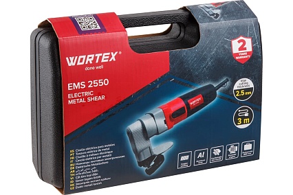 Ножницы листовые Wortex EMS 2550 в чемодане 500 Вт, 1800 ход./мин., 2.55 кг 1334478