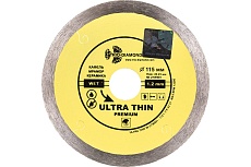 Диск алмазный отрезной Сплошной Ультратонкий Ultra Thin hot press (115х22.23 мм) TRIO-DIAMOND UTW501