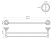 Полотенцедержатель Bemeta Kera 144704057 60 см двойная, бронза