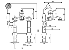 Смеситель напольный Rav Slezak Labe L550.5/2