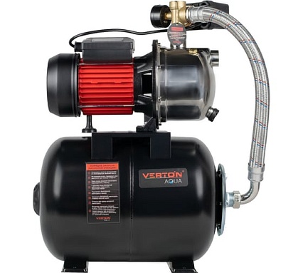 Насосная станция Verton AQUA PS600S/24 600 Вт, 45 л/мин, 24 л, гл. 8 м, высота 40 м, 1", 3 бар 01.13297.13550