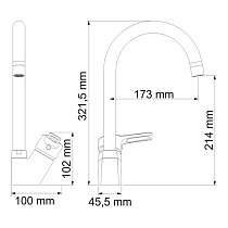 Смеситель для кухни WasserKRAFT Ruhr 24407