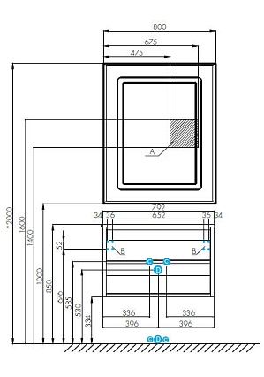 Мебель для ванной Акватон Римини 80