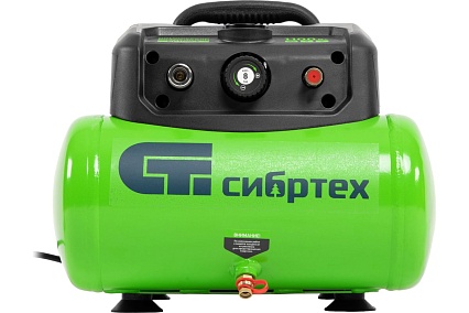 Воздушный безмаслянный компрессор Сибртех BL 1100/6 1100Вт, ресивер 6 литров, 180 л/мин 58059