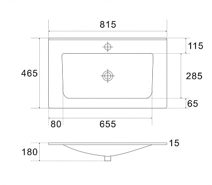 Мебель для ванной Art&Max Latina 80 см Серо-бежевый матовый
