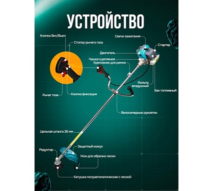 Триммер бензиновый GPT TBC-521