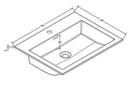 Тумба с раковиной Vincea Chiara new 60 см