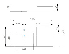 Раковина Акватон Сакура 100 см 1A71973KSK010