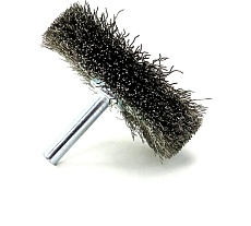 Щетка для дрели дисковая 60x18 мм, с хв-м 6 мм, гофрированная нержавеющая сталь 0.30 мм 13-183 EuroBrush EB-D60SS1