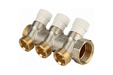 Регулирующий коллектор STOUT 1", 3 отвода 3/4" ЕК RG008UJF58O77P