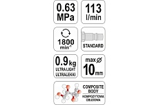 Пневматическая дрель Yato YT-09703