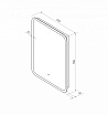 Зеркало Art&Max Messina 50x70 с подсветкой AM-Mes-500-700-DS-F