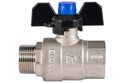 Шаровой кран PROFACTOR PF STRONG ручка бабочка в/н 3/4 дюйма PF FBV 286
