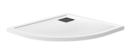 Поддон для душа BelBagno TRAY-MR-UNO-R-80-550-35-W-NO 80x80 белый, накладка черный
