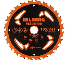 Диск пильный Vezdehod 165х20 мм, 24Т, 18º reverse Hilberg HVR165