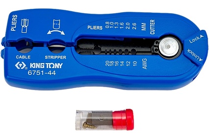 Многофункциональный стриппер для зачистки и резки провода King Tony 6751-44