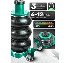 Домкрат подкатной пневматический Rockforce 3т RF-TRA1724(59250)