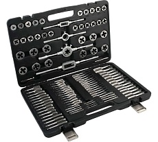 Набор метчиков и плашек Ермак 110 предметов в пластиковом кейсе 637-004