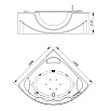 Акриловая ванна Orans OLS-BT65103А 140x140 с г/м