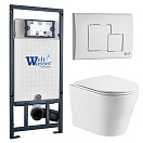 Комплект Weltwasser 10000011518 унитаз Salzbach 043 GL-WT + инсталляция Marberg 507 + кнопка Mar 507 SE GL-WT