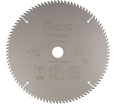 Диск пильный с тефлоновым покрытием по дереву Profi plus 300x2/3x32/30/25.4/20 мм, 96Т CUTOP 75-30096Т