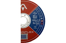 Круг отрезной круг INOX A060TBF 125x1.2x22 мм, Т41, нержавеющая сталь, металл Interflex 4079121210