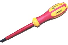 Диэлектрическая отвёртка DUEL 1000 В, HEX шлиц 5 мм, 80 мм, длина 180 мм DE06-050-080