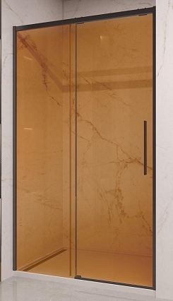 Душевая дверь Vincea Stella VDS-1ST120GSB 120x200 черный, янтарь