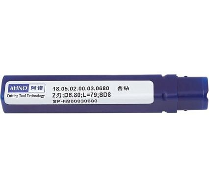 Сверло AHNO 6.8 мм, твердосплавное, 3D, без подвода СОЖ, SP-N800030680, VHM, по алюминию и цвет.металлам ah02663