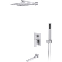 Душевой набор D&K Bayern Liszt DA1515608A04 с изливом, белый матовый