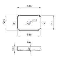 Раковина Salini Callista 104 S-Sense 54 см 1101104G, белый глянцевый