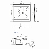 Поддон для душа WasserKRAFT Elbe 74T19 100x100 черный