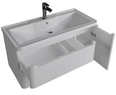 Мебель для ванной Grossman Адель 100 см подвесная, белый с зеркалом Eleganc-норма