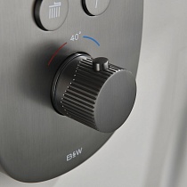 Душевой набор Black&White Gravity GH-9201-GM термостат, оружейная сталь