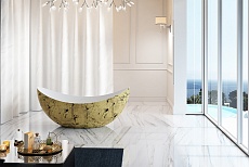 Акриловая ванна Abber AB9333Gold 180x80, золото