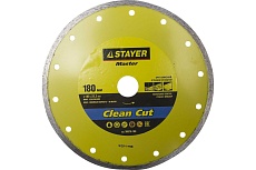 Отрезной алмазный круг Stayer MASTER 180х22.2 мм сплошной, влажная резка 36675-180