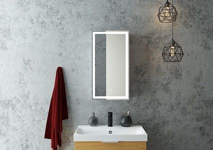 Зеркальный шкаф Континент Allure LED 35x65 с подсветкой, левый МВК055