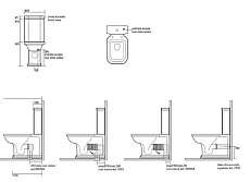 Унитаз-компакт Kerasan Waldorf 411701/418101 с кнопкой, бронза