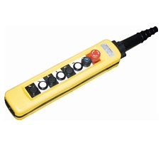 Пульт ООО КРАНЭЛЕКТРО &quot; ХАС-А881К 6 кнопок, 1 скорость, авар. стоп, ключ 00-00003592