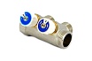 Коллектор НВ 3/4 2х3/4EK Н 40мм никелированный с вентилями Uni-Fitt 402N3320