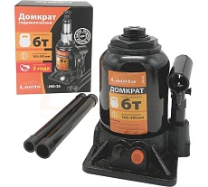 Домкрат бутылочный гидравлический двухштоковый Lavita 6 Т, 165-395 мм, картонная упаковка LA JNS-26