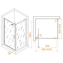 Душевой уголок RGW Stilvol SV-145 100x90 прозрачное, хром 703214509-11